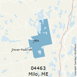 Milo,Maine County Map