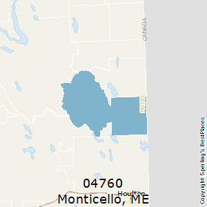 Monticello,Maine County Map