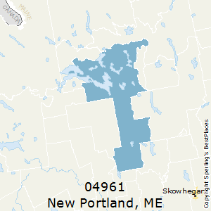 New_Portland,Maine County Map
