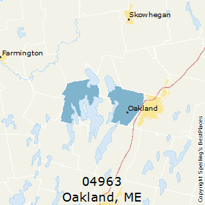 Oakland,Maine County Map