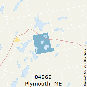 Plymouth,Maine(04969) Zip Code Map