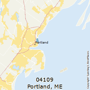 Portland,Maine County Map