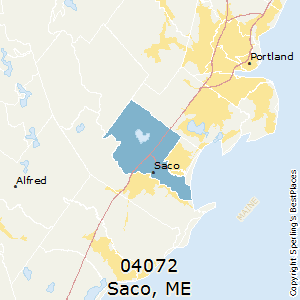 Saco,Maine County Map