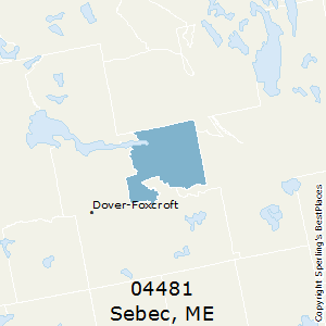 Sebec,Maine County Map