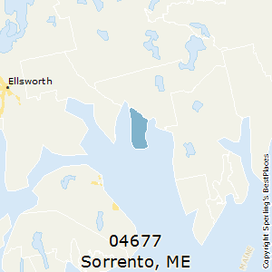 Sorrento,Maine County Map