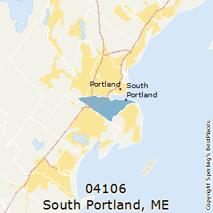 South_Portland,Maine County Map