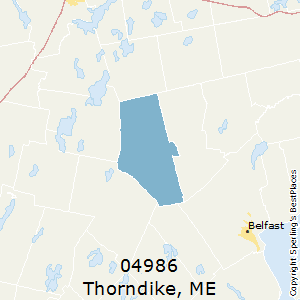 Thorndike,Maine County Map