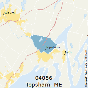 Topsham,Maine County Map