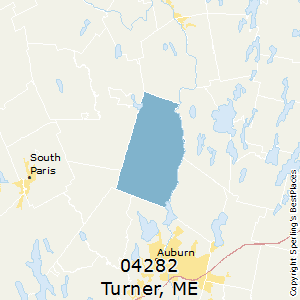 Turner,Maine(04282) Zip Code Map