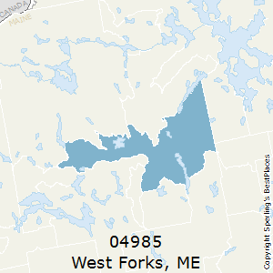West_Forks,Maine County Map