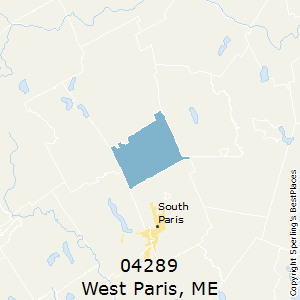 West_Paris,Maine County Map