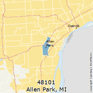 Allen_Park,Michigan County Map