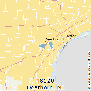Dearborn,Michigan County Map