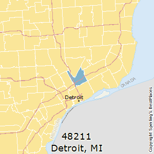 Detroit,Michigan County Map