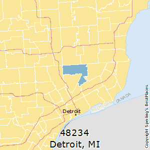 Detroit,Michigan County Map