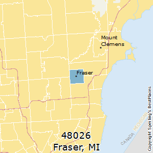 Fraser,Michigan County Map