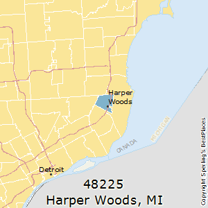 Harper_Woods,Michigan County Map