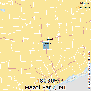 Hazel_Park,Michigan County Map
