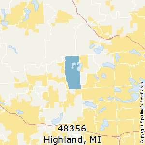 Highland,Michigan County Map
