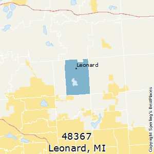Leonard,Michigan County Map