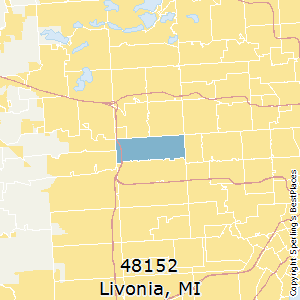 Livonia,Michigan County Map