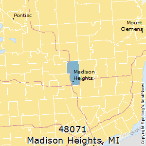 Madison_Heights,Michigan County Map