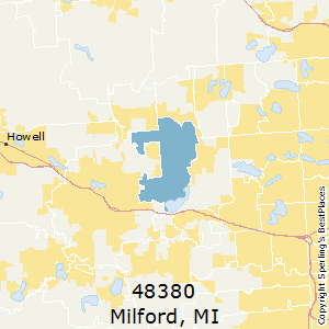 Milford,Michigan County Map