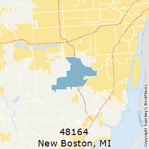 New_Boston,Michigan County Map