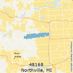 Northville,Michigan County Map