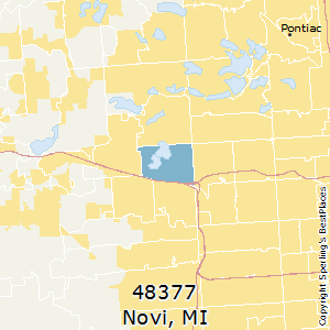 Novi,Michigan County Map