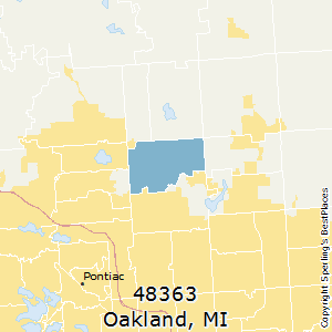 Oakland,Michigan County Map