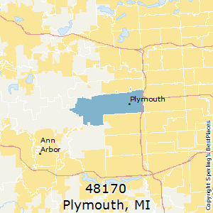 Plymouth,Michigan County Map
