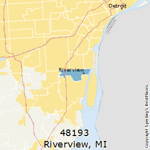 Riverview,Michigan County Map