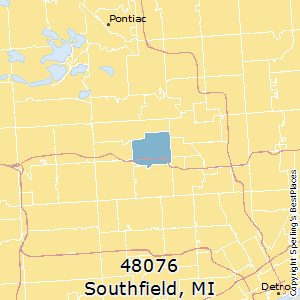 Southfield,Michigan County Map