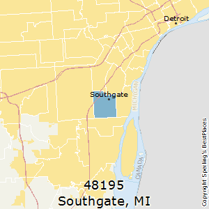Southgate,Michigan County Map