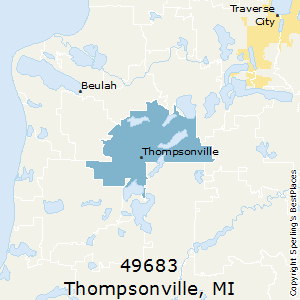 Thompsonville,Michigan County Map