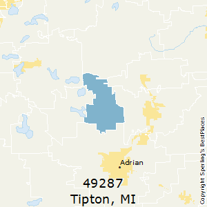 Tipton,Michigan County Map
