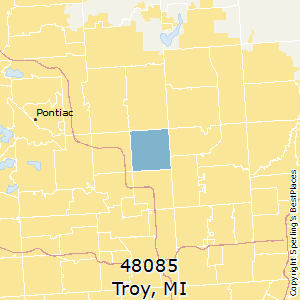 Troy,Michigan County Map