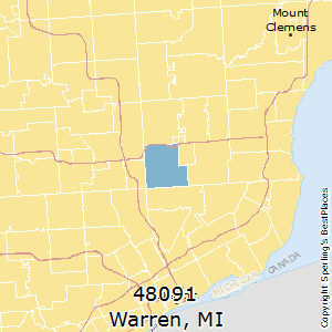 Warren,Michigan County Map