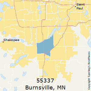 Burnsville,Minnesota County Map