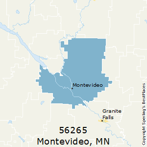 Montevideo,Minnesota County Map