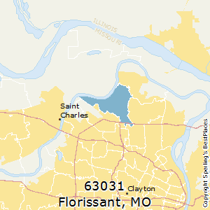 Florissant,Missouri County Map