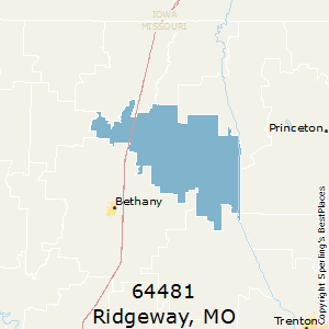 Ridgeway,Missouri(64481) Zip Code Map