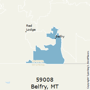 Belfry,Montana County Map