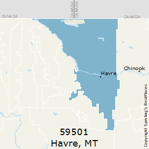 Havre,Montana(59501) Zip Code Map
