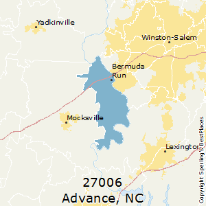 Advance,North Carolina County Map