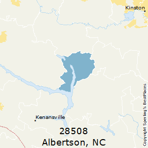Albertson,North Carolina(28508) Zip Code Map