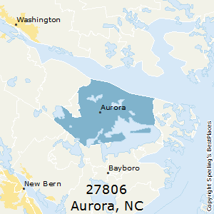 Aurora,North Carolina County Map