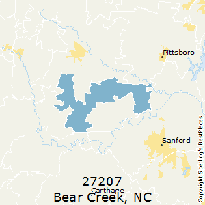 Bear_Creek,North Carolina County Map
