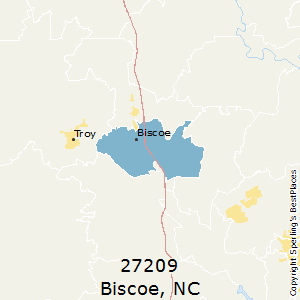 Biscoe,North Carolina(27209) Zip Code Map